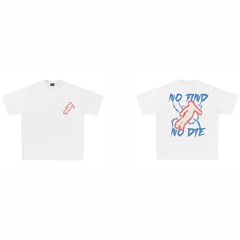 Men'S T-Shirt Cotton Hip Hop Y2K Streetwear Graphic Loose Short Sleeve Black Oversized Tees Pulovers Harajuku Aesthetic Clothing