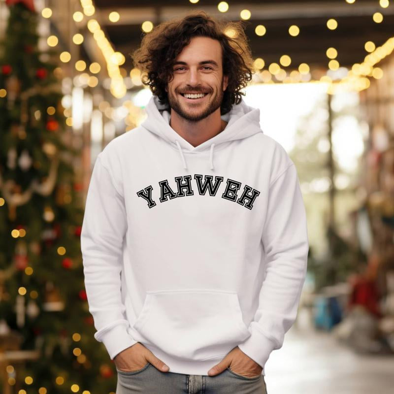 Hoodies for Men, Christian Hoodies, Yahweh Hoodie, Cute Christian Gifts, Christian Clothing