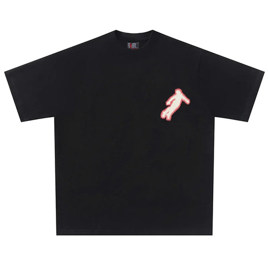 Men'S T-Shirt Cotton Hip Hop Y2K Streetwear Graphic Loose Short Sleeve Black Oversized Tees Pulovers Harajuku Aesthetic Clothing